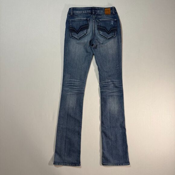 Dear John Bootcut Distressed Women's Medium Wash Jeans Size 25 Tailor Made Chic - Picture 3 of 14